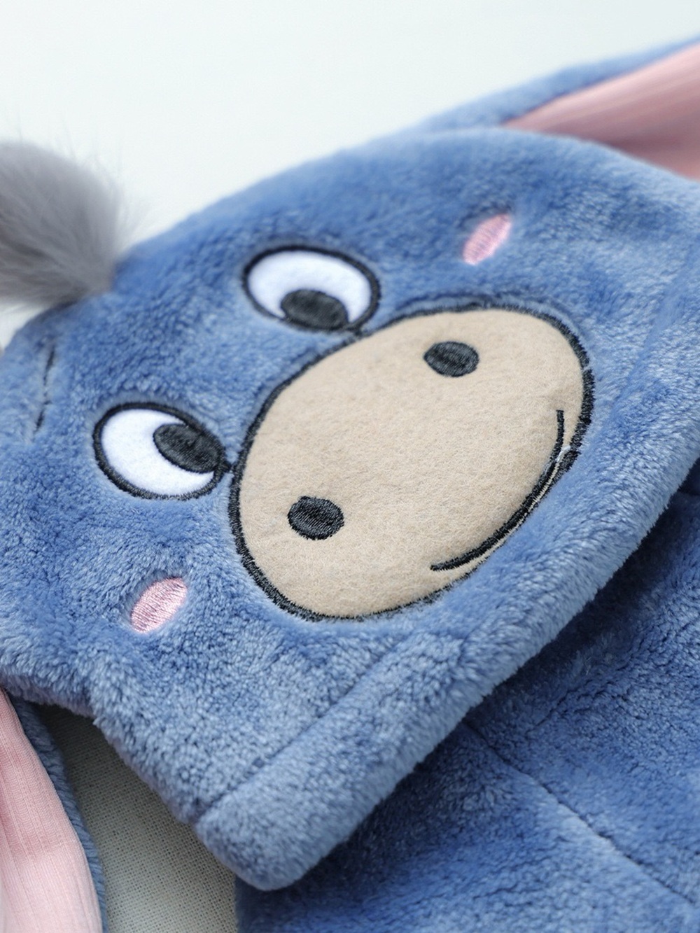 Plush Blue Eeyore-Style Dog Hoodie - Soft Pet Costume/fleece winter dog sweater - Picture 8 of 8